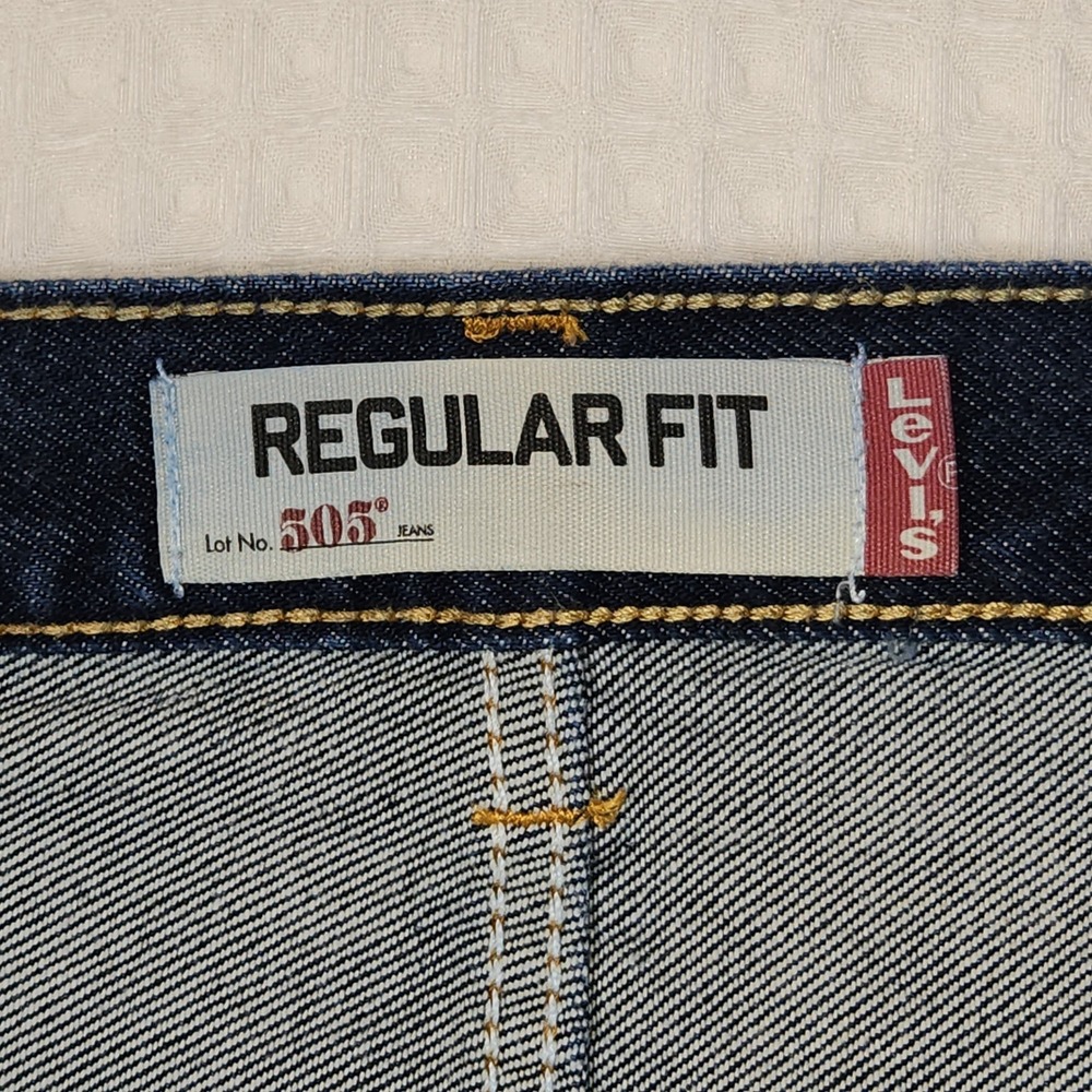 Vintage Levi's 505 Regular‎ Fit Jeans Men's W40 L30 Dark Wash Denim Pants - Picture 5 of 12